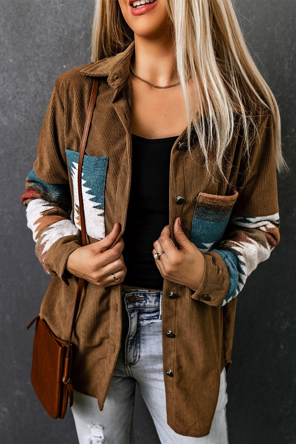 Aztec-Inspired Corduroy Jacket