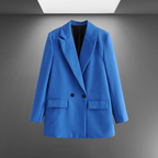 Classic Double-Breasted Women's Blazer for Professional Attire