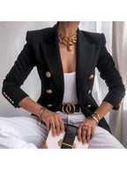 Stylish Blazer with Button Accents