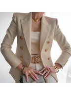 Stylish Blazer with Button Accents