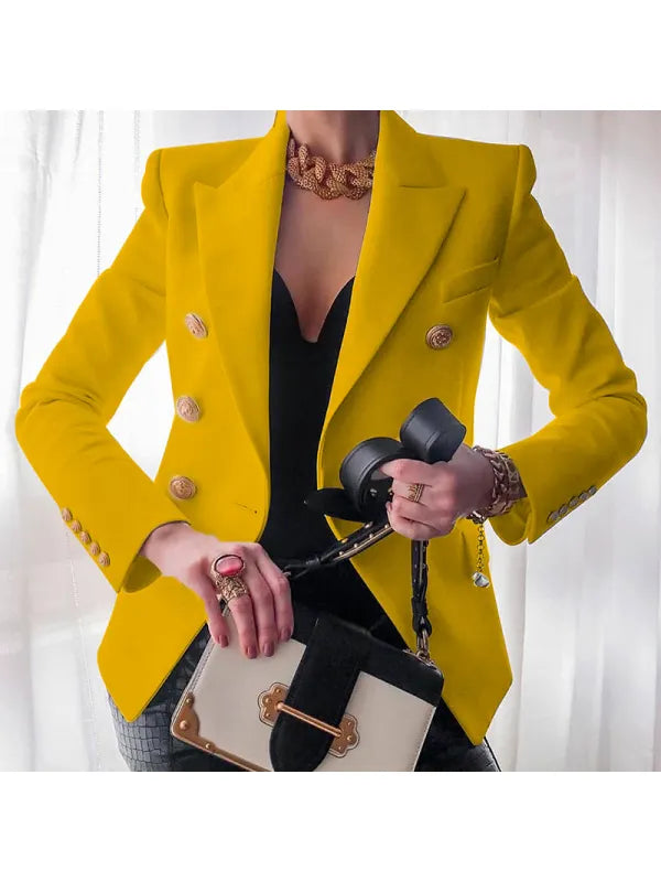 Stylish Blazer with Button Accents