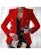Stylish Blazer with Button Accents