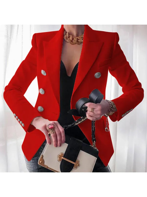 Stylish Blazer with Button Accents