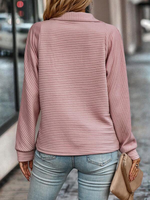 Solid Color V-Neck Sweater