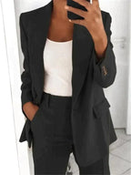 Blazer and Wide-Leg Pant Set