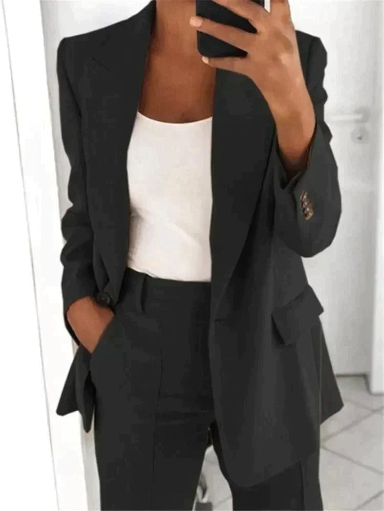 Blazer and Wide-Leg Pant Set