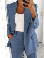 Blazer and Wide-Leg Pant Set