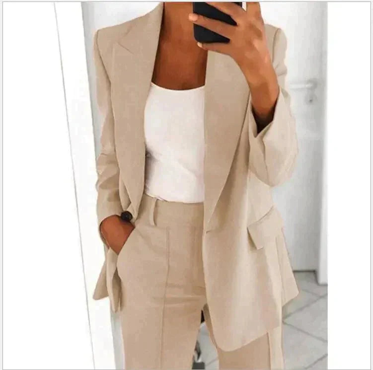 Blazer and Wide-Leg Pant Set