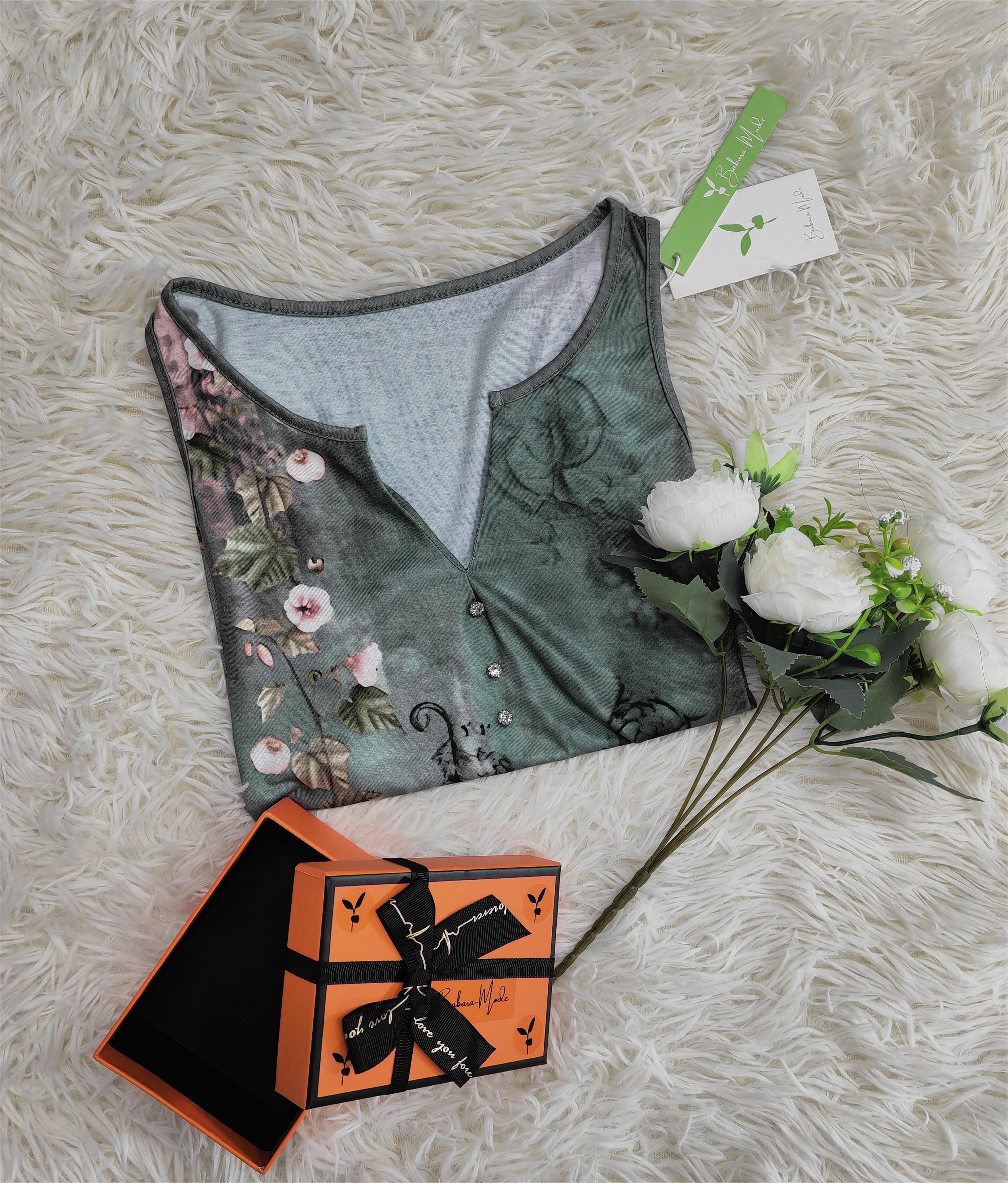 Floral Print Watercolor Sleeveless Top