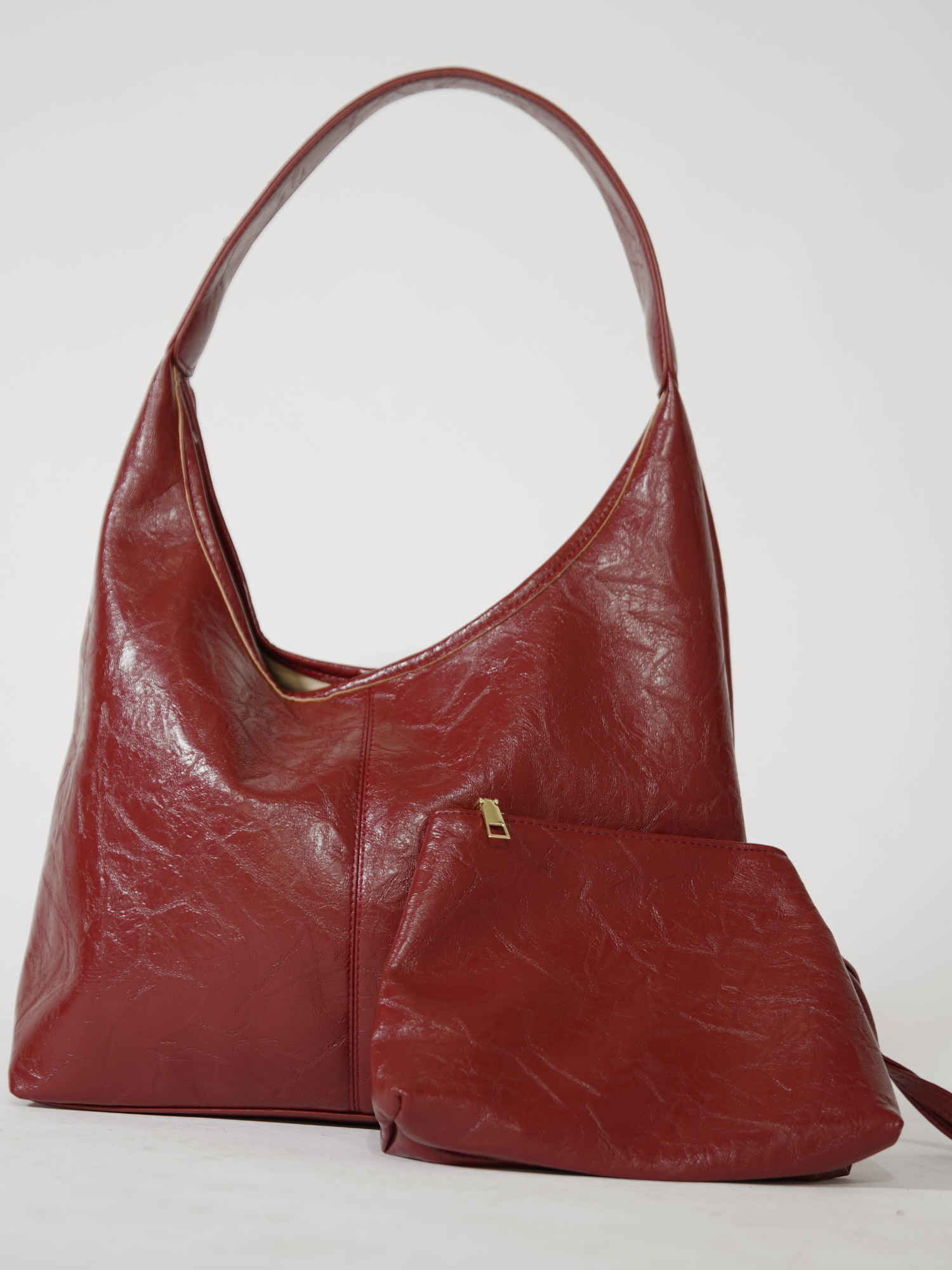 Retro Distressed Leather Tote Bag