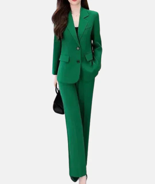 Stylish Tailored Blazer with Sophisticated Pantsuit Ensemble