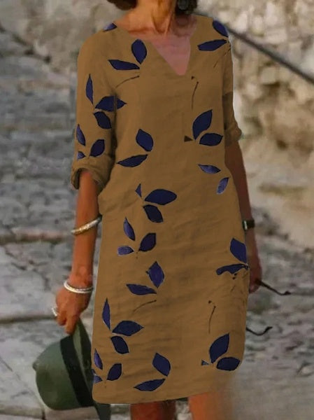 Women's Half Sleeve Floral Print Dress