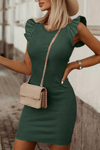 Travel-Friendly Dolman Sleeve Mini Dress