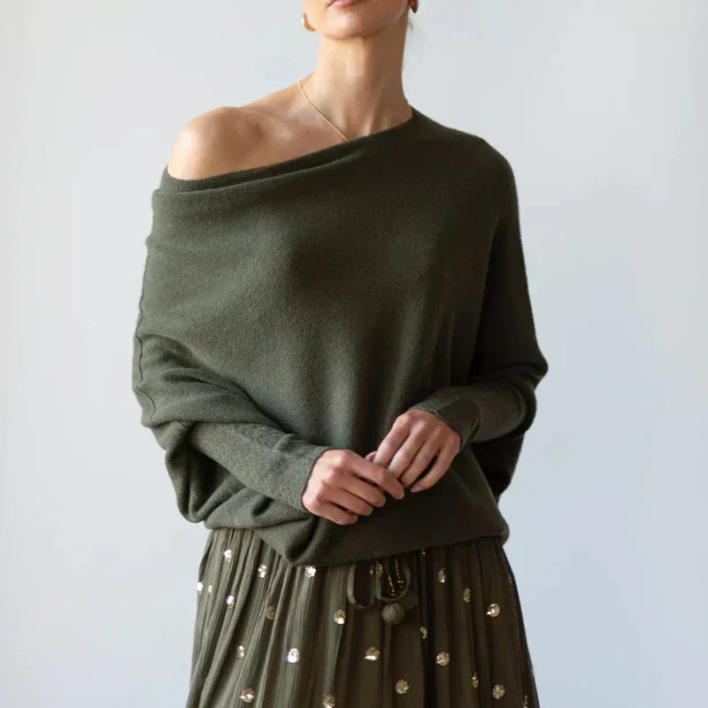 Asira - Asymmetrically Draped Sweater