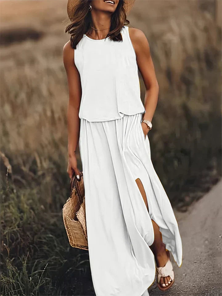 Women's Solid Color Maxi Dress