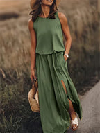 Women's Solid Color Maxi Dress