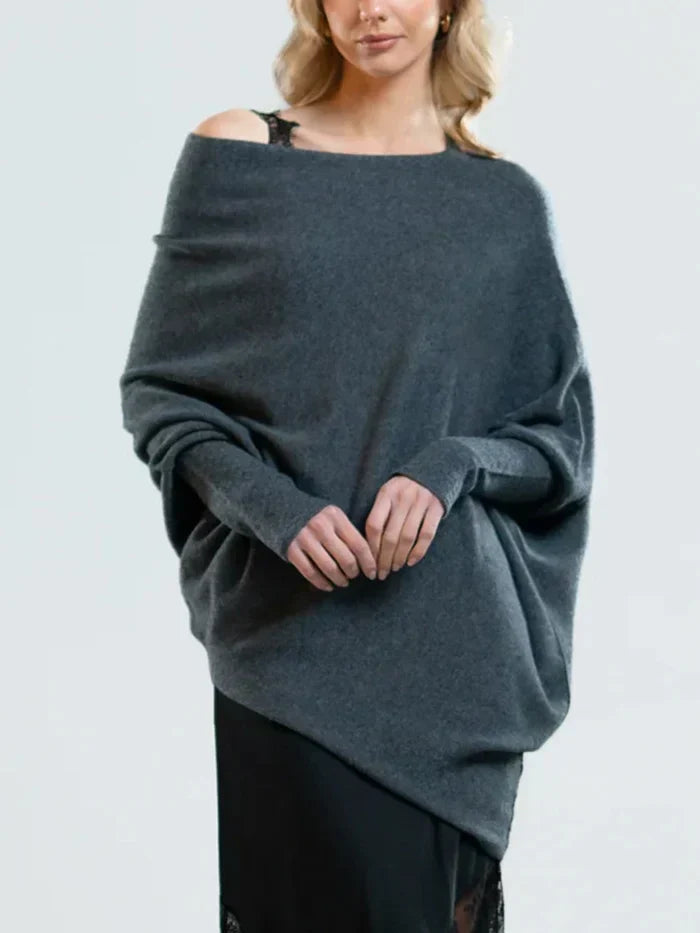 Paulina Asymmetrical Draped Sweater
