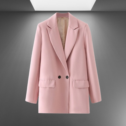 Classic Double-Breasted Women's Blazer for Professional Attire