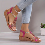 Boho Chic Braided Wedge Sandals