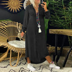 Solid Color Denim Dress for Women