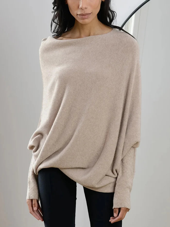 Asira - Asymmetrically Draped Sweater