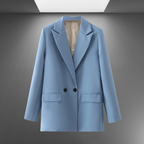 Classic Double-Breasted Women's Blazer for Professional Attire