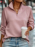 Solid Color V-Neck Sweater
