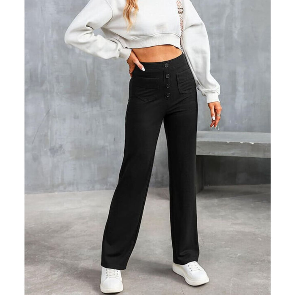Flexible High-Waisted Pants