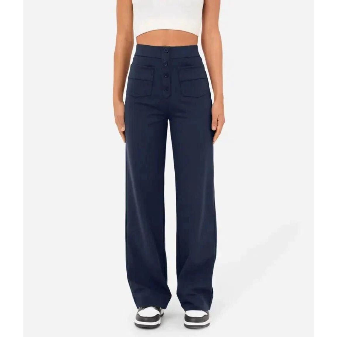 Flexible High-Waisted Pants