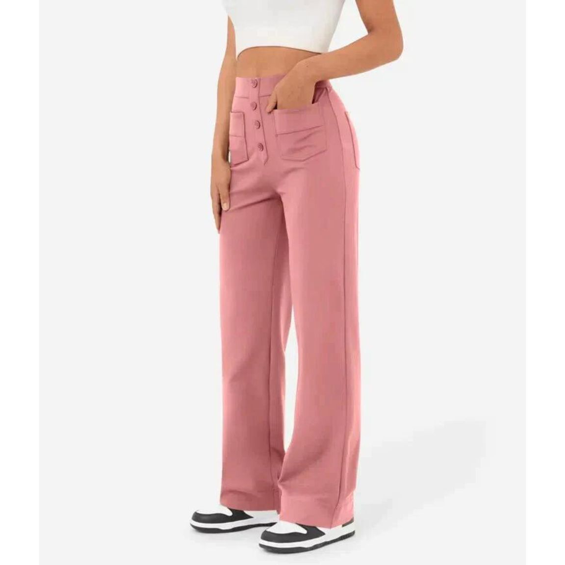 Flexible High-Waisted Pants