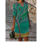 Charming Floral Print Dress