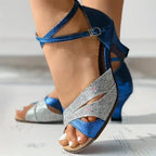 Sparkling Heeled Sandals for Women