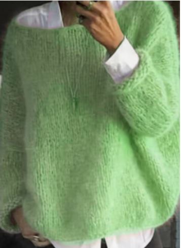 Colorful Off-Shoulder Knit Sweater