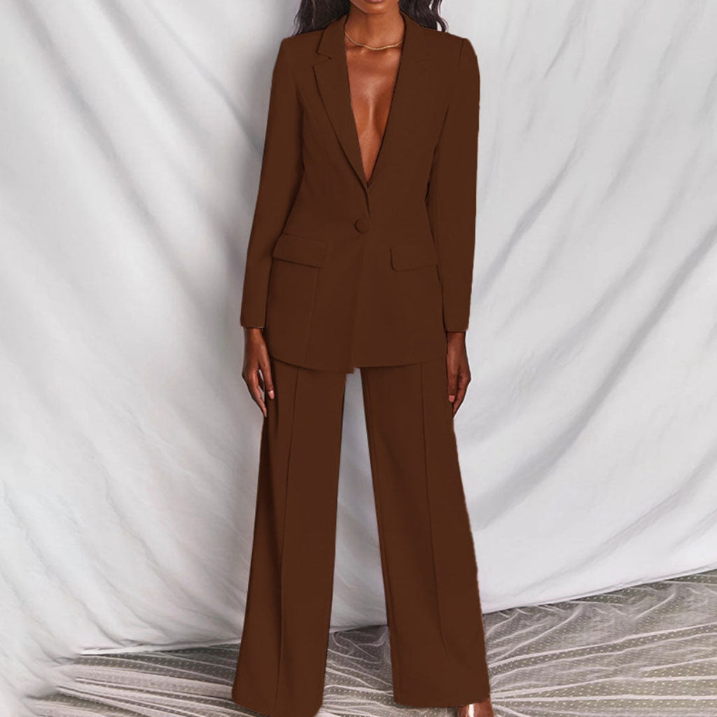 Hayley - Chic Women's Two-Piece Blazer and Trousers Set
