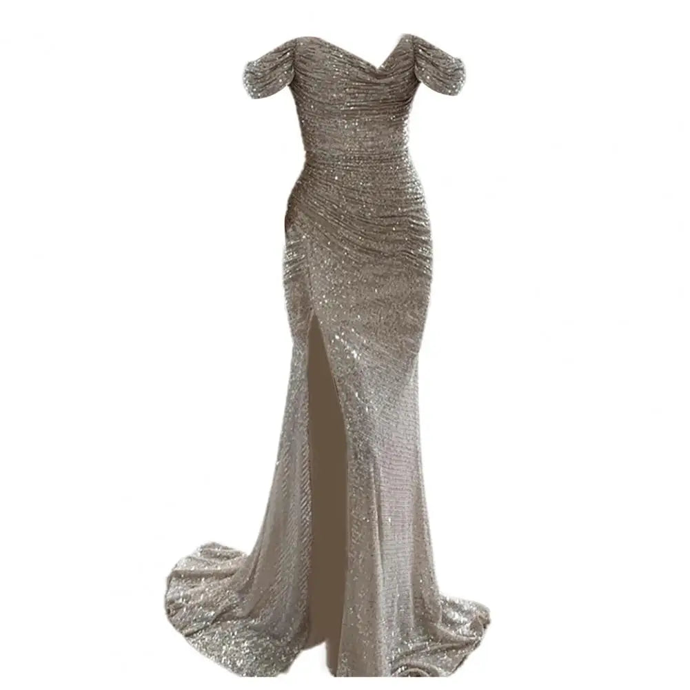 Elegant V-Neck Evening Dress