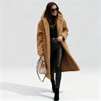 Chic Long Plush Fleece Coat for Women