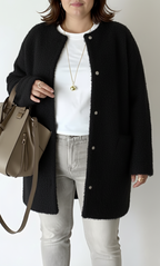 Chic Plus Size Loose-Fit Knit Cardigan for Women