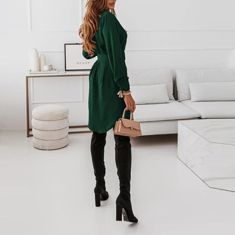 Yasa - Cinched Waist Shirt Dress