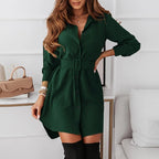 Yasa - Cinched Waist Shirt Dress