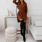 Yasa - Cinched Waist Shirt Dress