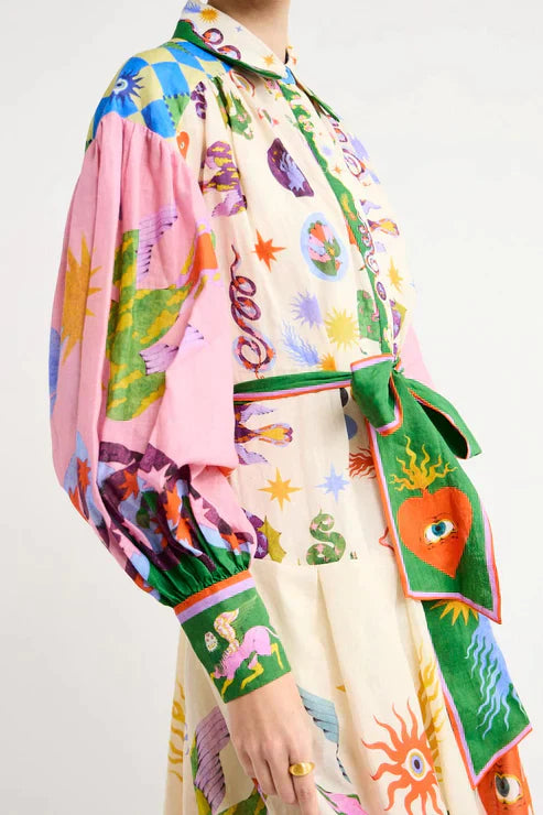 Retro-Style Long Floral Dress