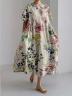 Colorful Floral Pattern Dress
