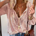 Lace-Accented Women's Top