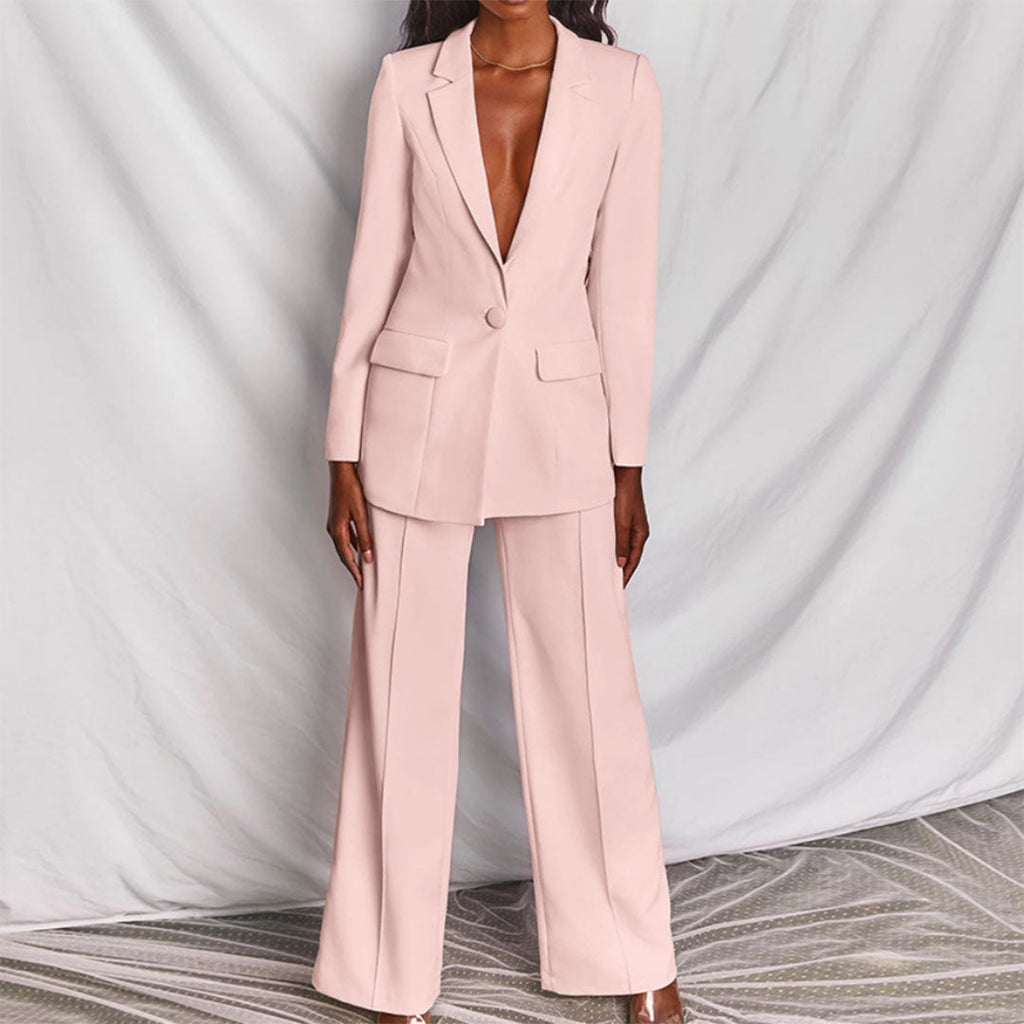 Hayley - Chic Women's Two-Piece Blazer and Trousers Set