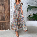 Bohemian Maxi Dress with Vintage Flair