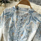 Floral Print A-Line Dress with Belted Waist