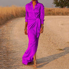 Stylish Women's Summer Dress Featuring a Wrap Neckline