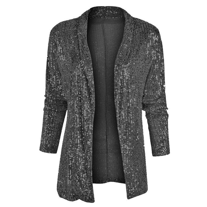 Sequin-Adorned Blazer Vest