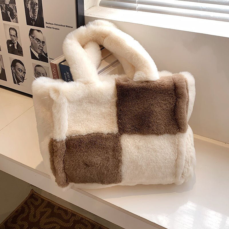 Dante Plush Handbag | Chic Winter Accessory for Women