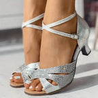 Sparkling Heeled Sandals for Women